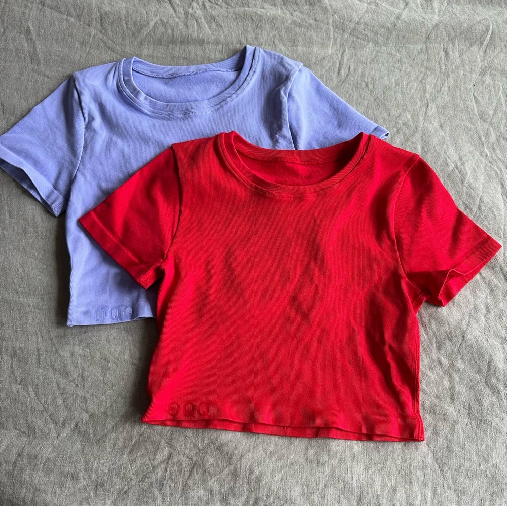 NWT Crop Tops - Red & Purple, Size Small